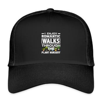 Romantic walks through the Plant nursery - Kids’ Trucker Cap - black/black - Front
