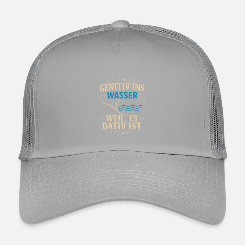 Genitiv ins Wasser – Sprachwitz Kinder Trucker-Cap