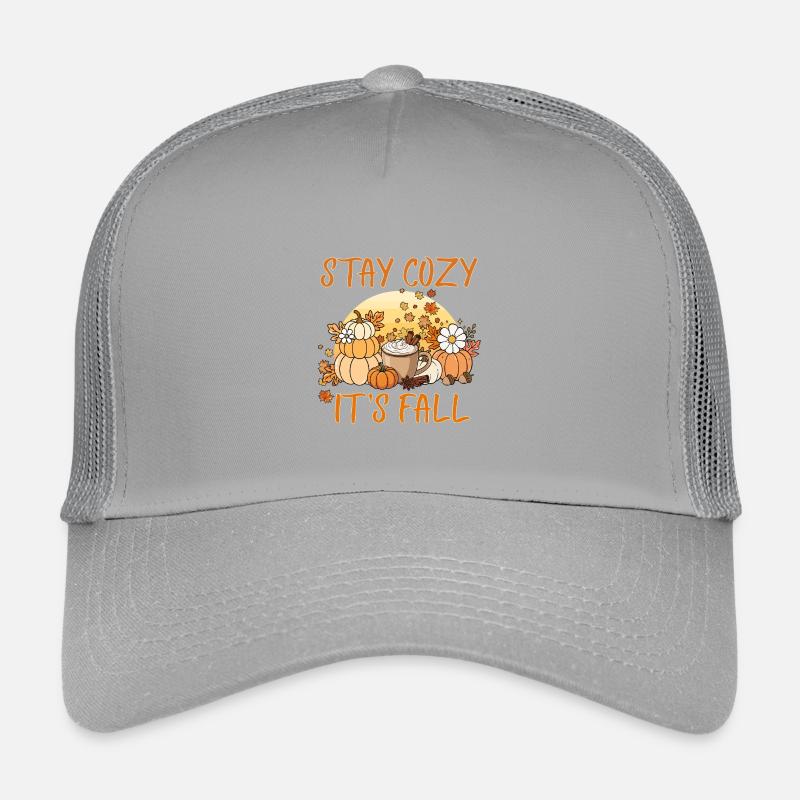 Bleib gemütlich Es ist Herbst – Pumpkin Spice Herbstkaffee Kinder Trucker-Cap