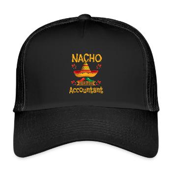Comptable Nacho Moyen - Casquette trucker enfant - noir/noir - Devant