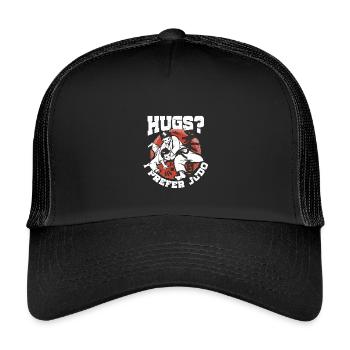 Câlins pour les arts martiaux de judo ? Je préfère le judo - Casquette trucker enfant - noir/noir - Devant