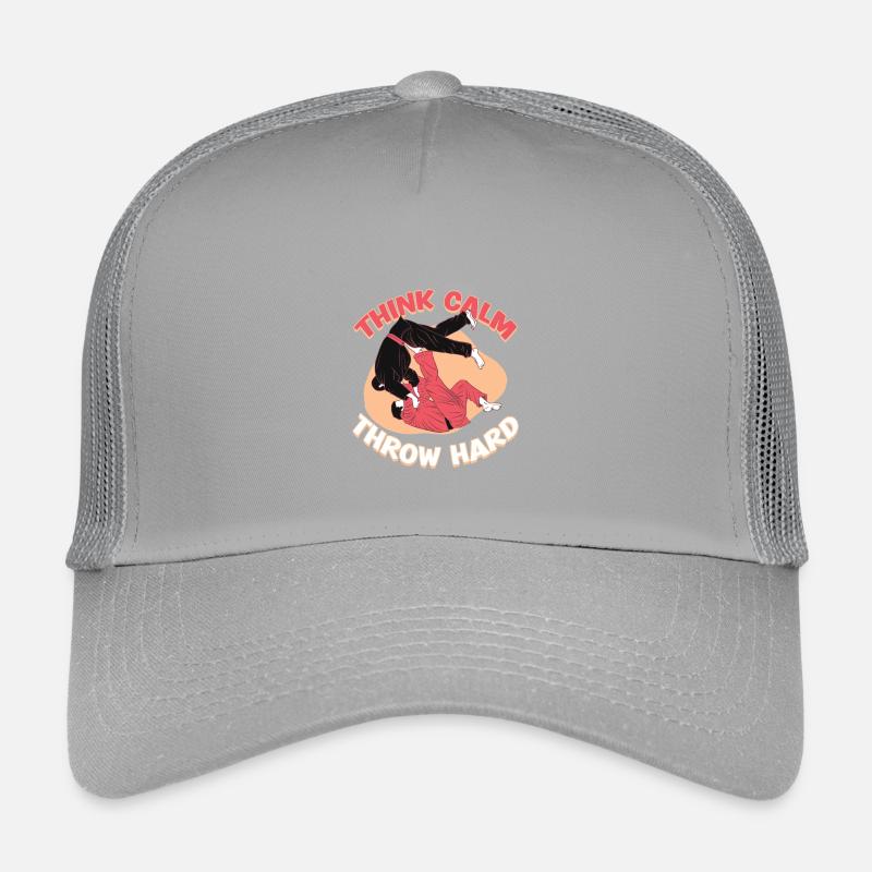Judo Kampfsport Think Calm Throw Hard Kinder Trucker-Cap