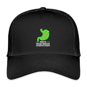 Cœliaque sans gluten - Casquette trucker enfant - noir/noir - Devant
