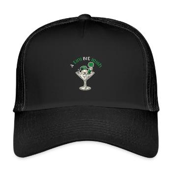 A Tini Bit Irish St Patrick’s Day - Kids’ Trucker Cap - black/black - Front