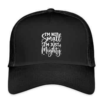 Gnome Costume Men Not Small Just Mighty Gnome - Kinder Trucker-Cap - Schwarz/Schwarz - Vorne