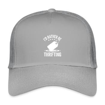 Je préfère faire de la friperie - Casquette trucker enfant - gris clair - Devant