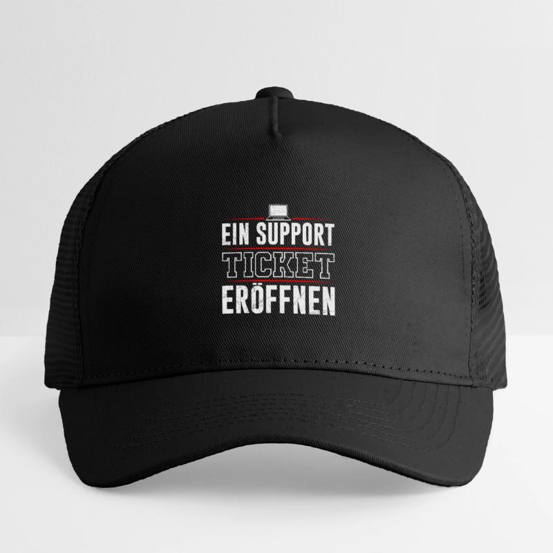 Coder OPEN A SUPPORT TICKET FUNNY Kids’ Trucker Cap