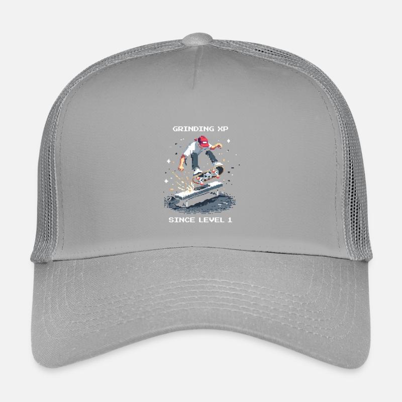 Grinding XP since Level 1 | Skateboard Kids’ Trucker Cap