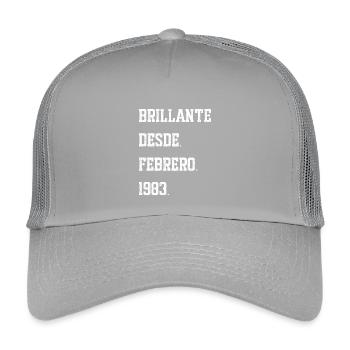 Date de naissance : février 1983 - Casquette trucker enfant - gris clair - Devant