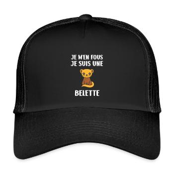 Belette Attitude Je M'en Fous - Casquette trucker enfant - noir/noir - Devant