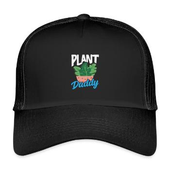 Plant Lover Daddy Plants Succulent Flower - Kids’ Trucker Cap - black/black - Front