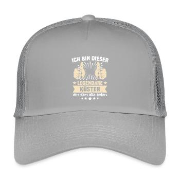 Dictons du sacristain - Casquette trucker enfant - gris clair - Devant
