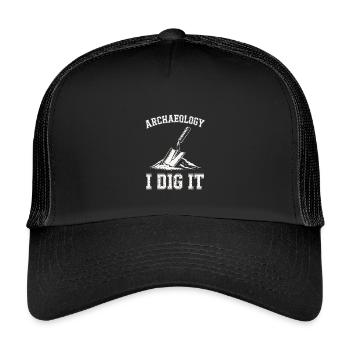 Archéologie I Dig It Conception de truelle - Casquette trucker enfant - noir/noir - Devant