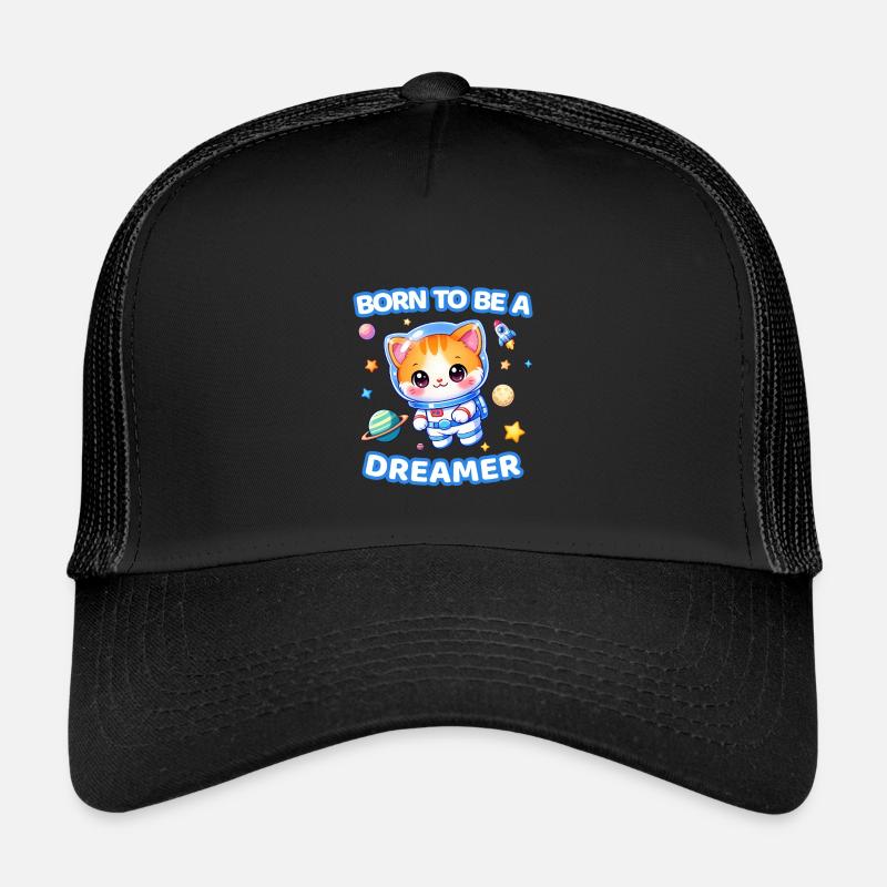 Geboren, um ein Dreamer-Astronauten-Kätzchen zu sein – männlich Kinder Trucker-Cap