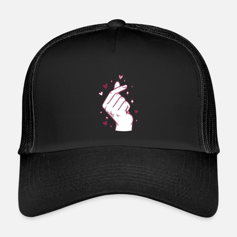 Kpop Musique coréenne Doigts mignons Cœur Amour Corée Casquette trucker enfant