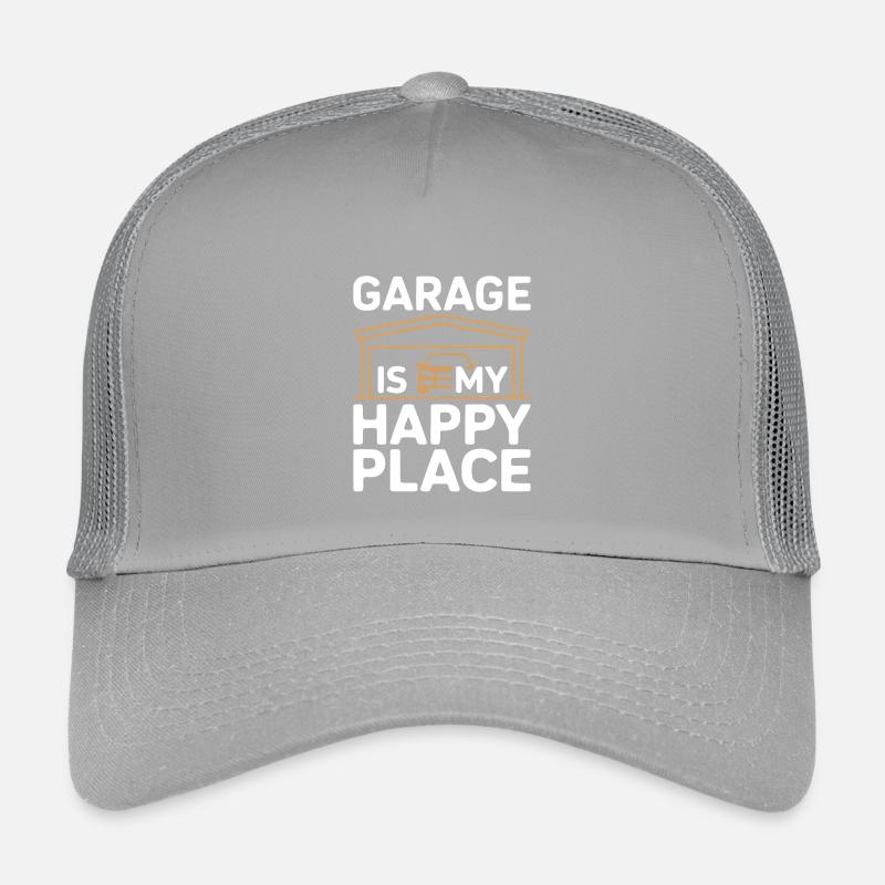 Garage Is My Happy Place Statement Kinder Trucker-Cap