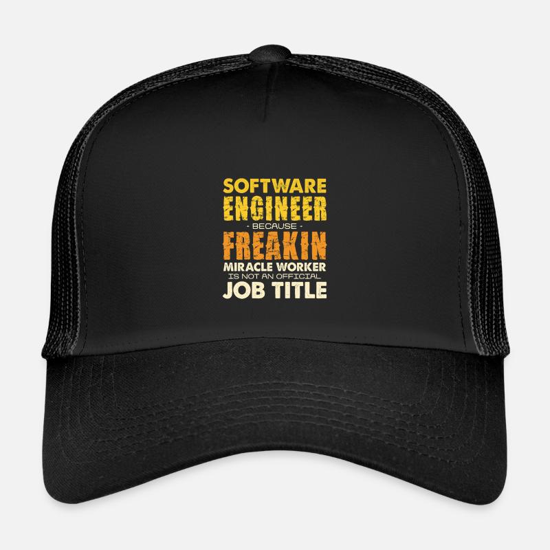 Software Engineer Freakin Miracle Worker Kinder Trucker-Cap