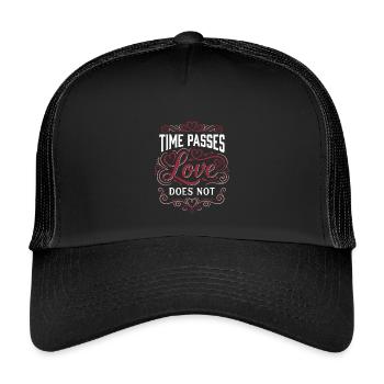 Time Passes Love Does Not - Valentine's Day - Kids’ Trucker Cap - black/black - Front