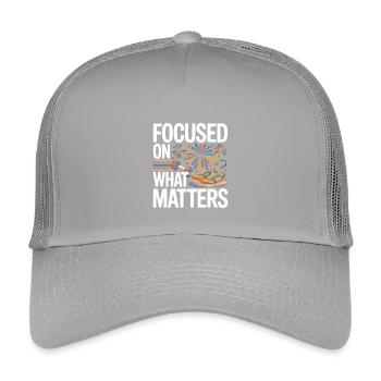New Years Resolution Motivational Quotes - Kids’ Trucker Cap - light grey - Front