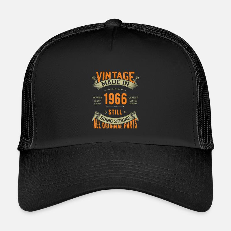 Vintage 1966 immer noch stark - Kinder Trucker-Cap - Schwarz/Schwarz