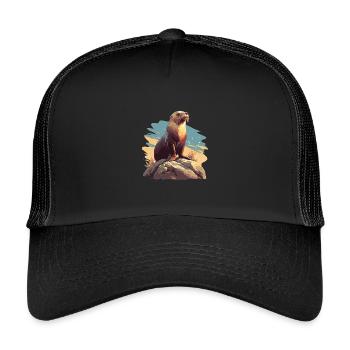 Lions de mer Lion de mer - Casquette trucker enfant - noir/noir - Devant