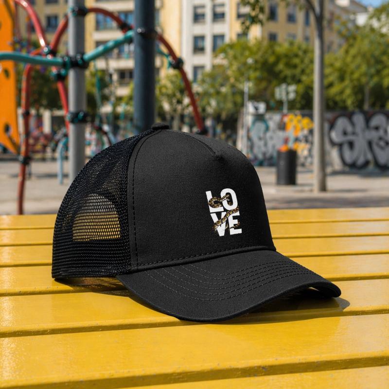 Königspython Schlangen LOVE Terrarium Python Kinder Trucker-Cap
