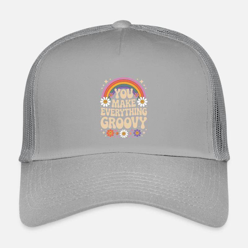 You Make Everything Groovy - Retro Rainbow Kinder Trucker-Cap