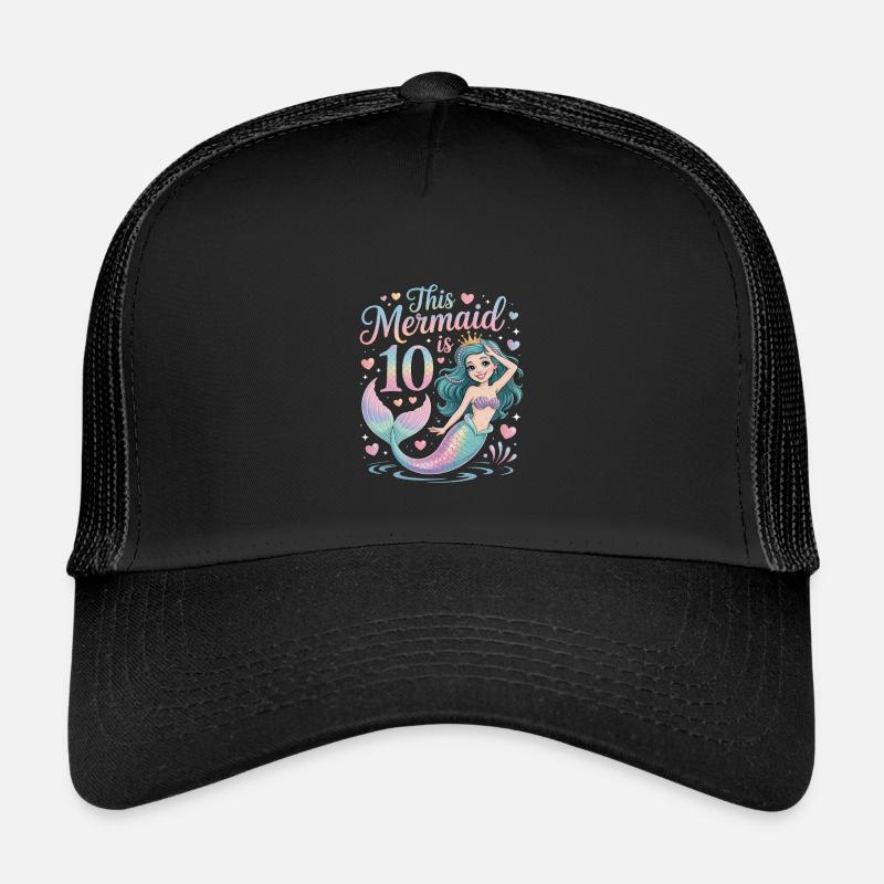 Sirène 10e anniversaire 10 ans Casquette trucker enfant