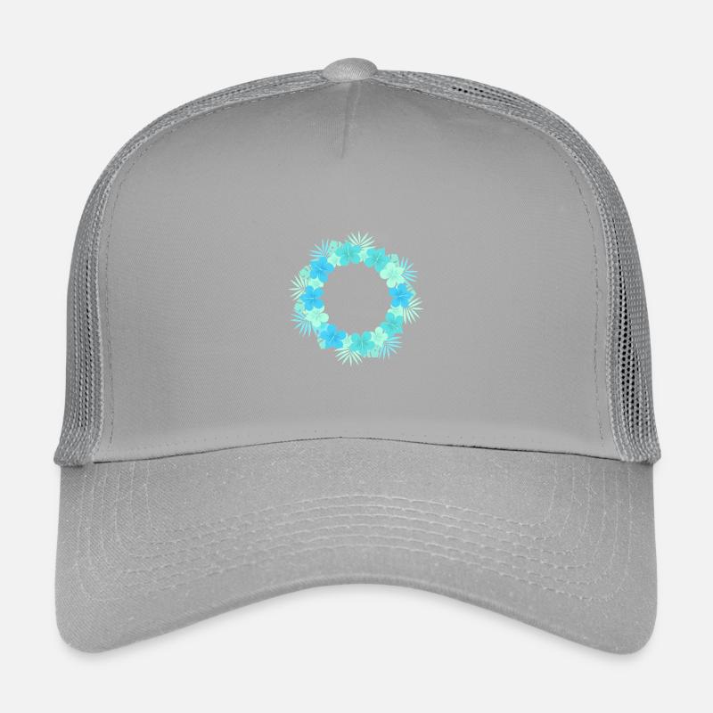 Blauer Hibiskus Kranz Kinder Trucker-Cap