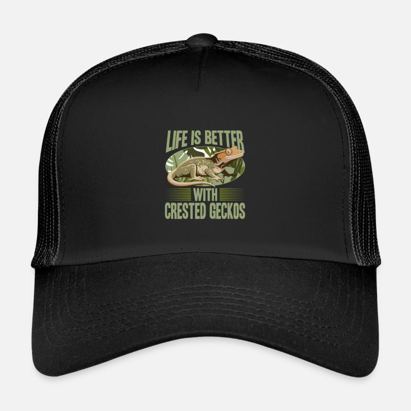 Funny Reptile Crested Gecko Kinder Trucker-Cap