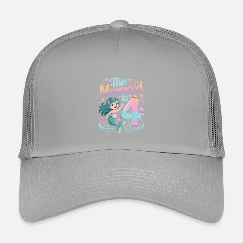 4e anniversaire de la sirène 4 ans Casquette trucker enfant