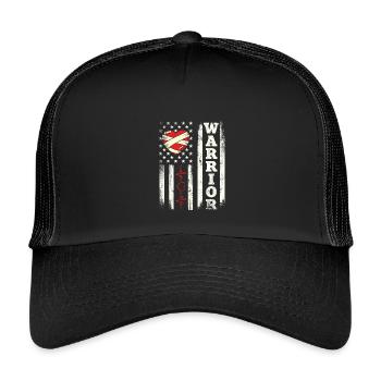 Genesung von Warrior Heart Attack Survivor - Kinder Trucker-Cap - Schwarz/Schwarz - Vorne