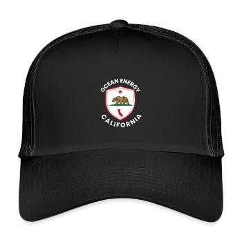 Ocean Energy California Crest - Kids’ Trucker Cap - black/black - Front