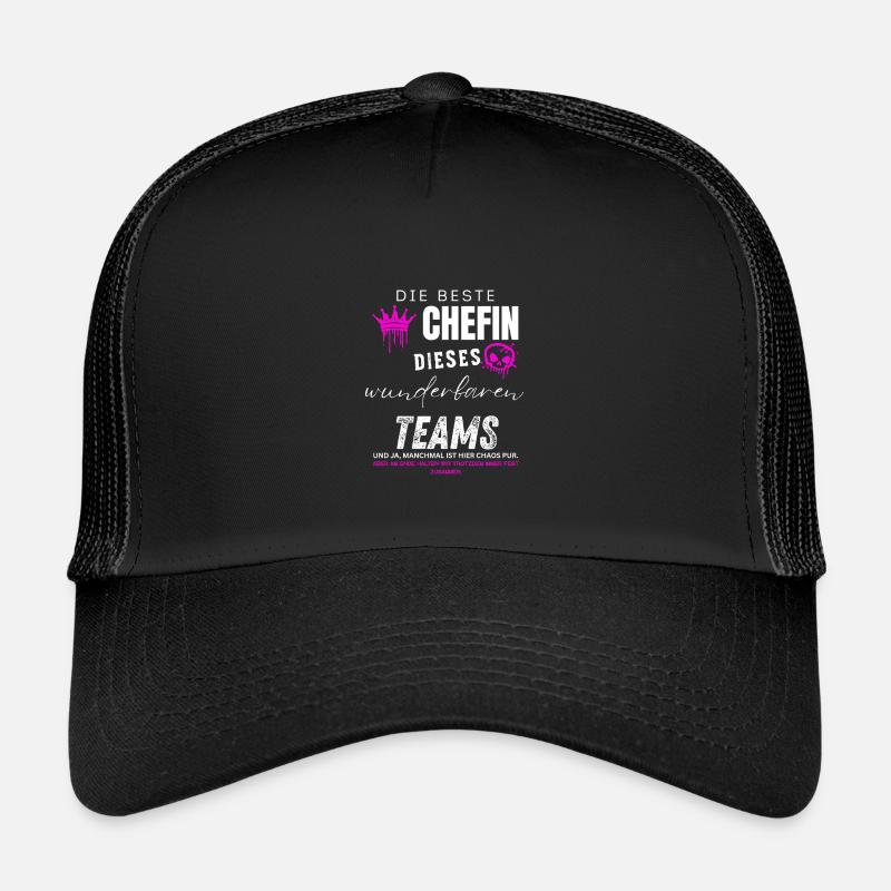 beste Chefin wunderbares Team Chefin geschenke - Kids’ Trucker Cap - black/black