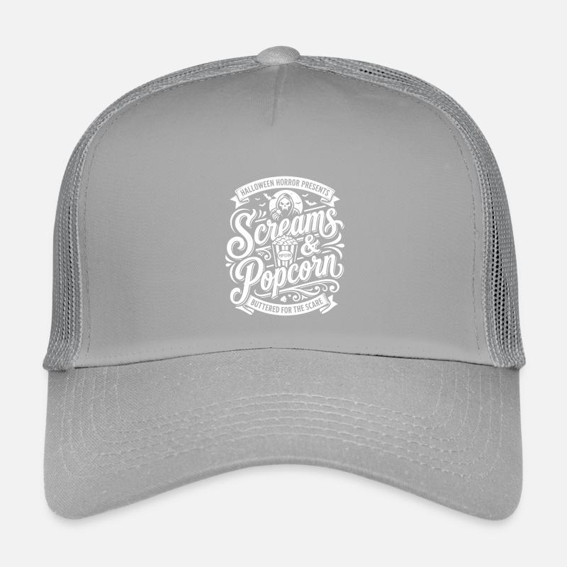 Screams & Popcorn Spooky Design Kids’ Trucker Cap