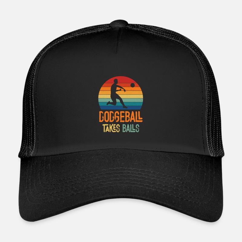 Dodgeball Takes Balls Retro Rainbow Kinder Trucker-Cap
