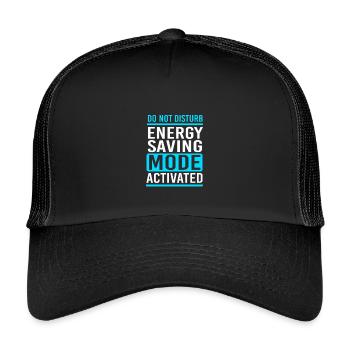 paresse, procrastination, paresse, paresse, - Casquette trucker enfant - noir/noir - Devant