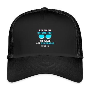 Optician Ophthalmologist - Kids’ Trucker Cap - black/black - Front