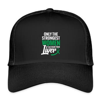 Leberspender-Transplantationsoperation Wiederherstellung der Leber - Kinder Trucker-Cap - Schwarz/Schwarz - Vorne