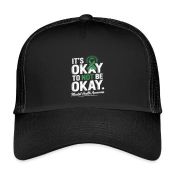 Mental Health Awareness – It's Okay Not Okay - Kids’ Trucker Cap - black/black - Front