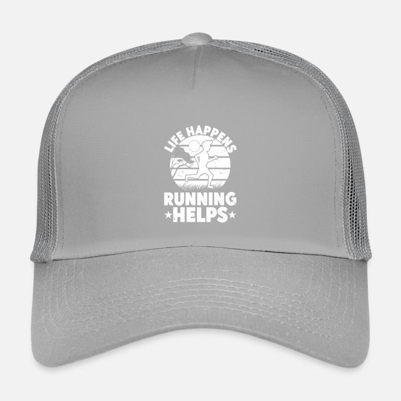La vie de coureur de marathon arrive La course aide Casquette trucker enfant