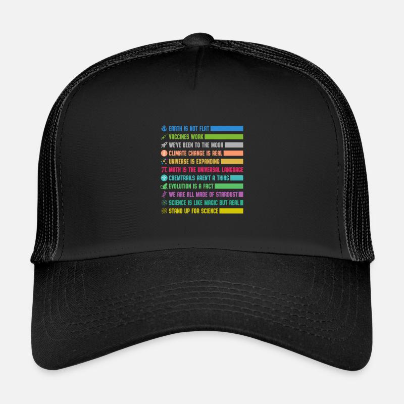 Déclarations scientifiques colorées Casquette trucker enfant