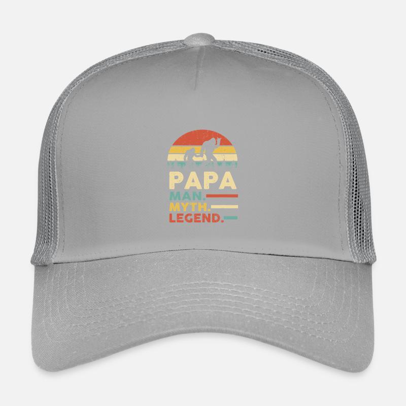 Papa Myth Legend Retro Sunset Casquette trucker enfant