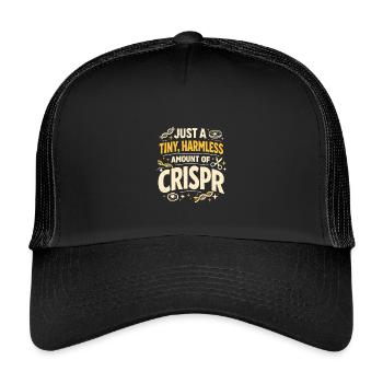 Un peu de CRISPR | Humour génétique - Casquette trucker enfant - noir/noir - Devant