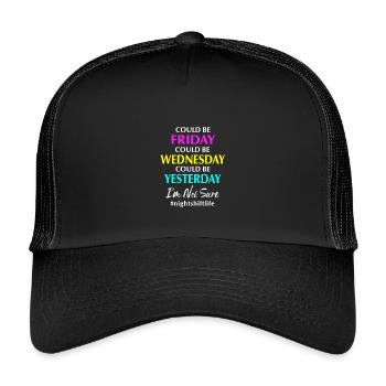 Infirmière de nuit à l’hôpital - Casquette trucker enfant - noir/noir - Devant