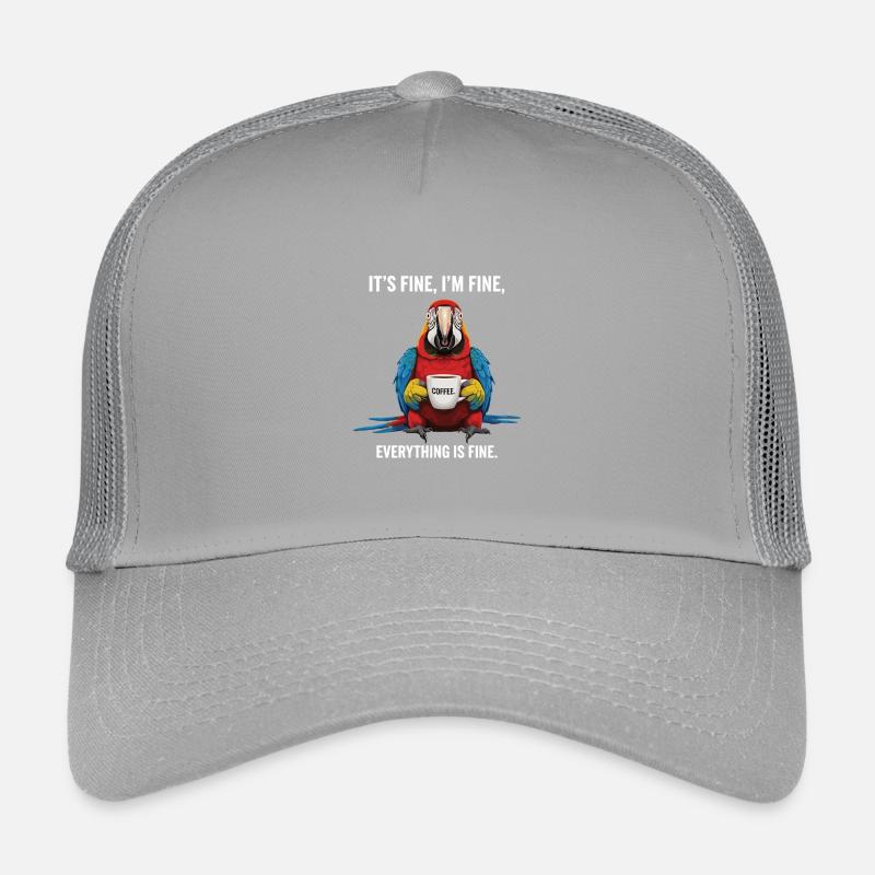C’est bien dans l’humour de perroquet au café fin Casquette trucker enfant