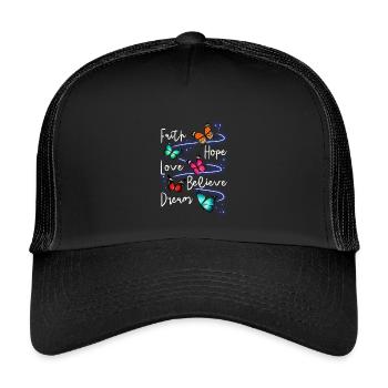 Jardin inspirant des papillons monarques - Casquette trucker enfant - noir/noir - Devant