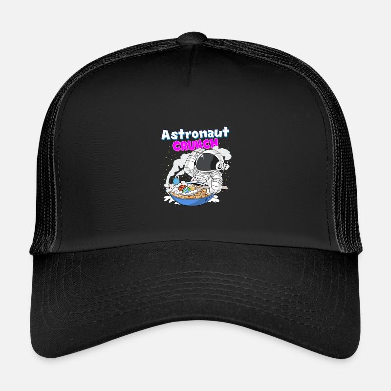 Astronaut Crunch Breakfast Cornflakes Cereal - Kids’ Trucker Cap - black/black