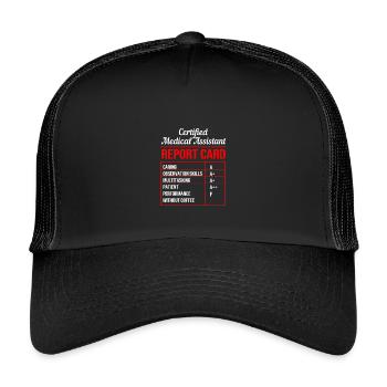 Assistant médical MFA - Casquette trucker enfant - noir/noir - Devant