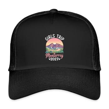 Monterrey Girls Trip 2027 - Kids’ Trucker Cap - black/black - Front